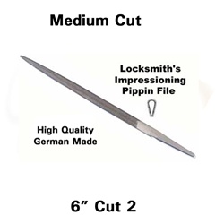 German Made 6" Pippin Impressioning file 2 Cut